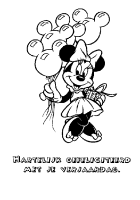 A coloring page of minnie mouse